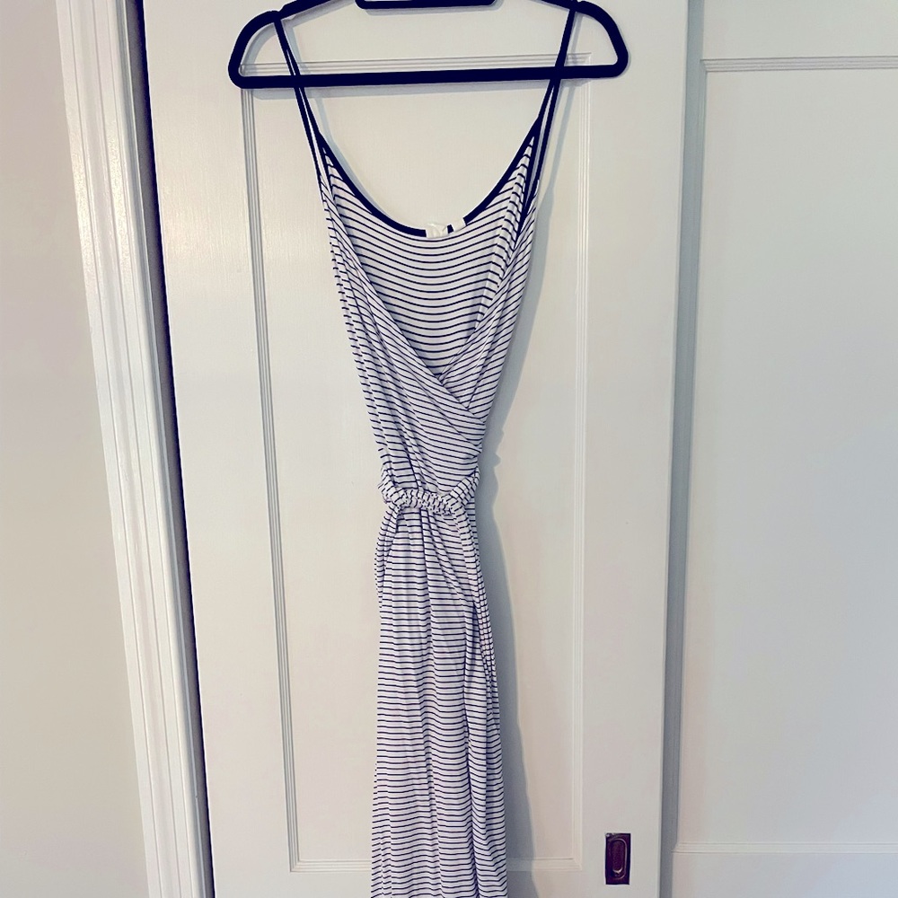 Striped gap wrap dress